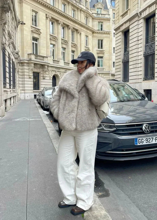 Fluffy fur-Manteau