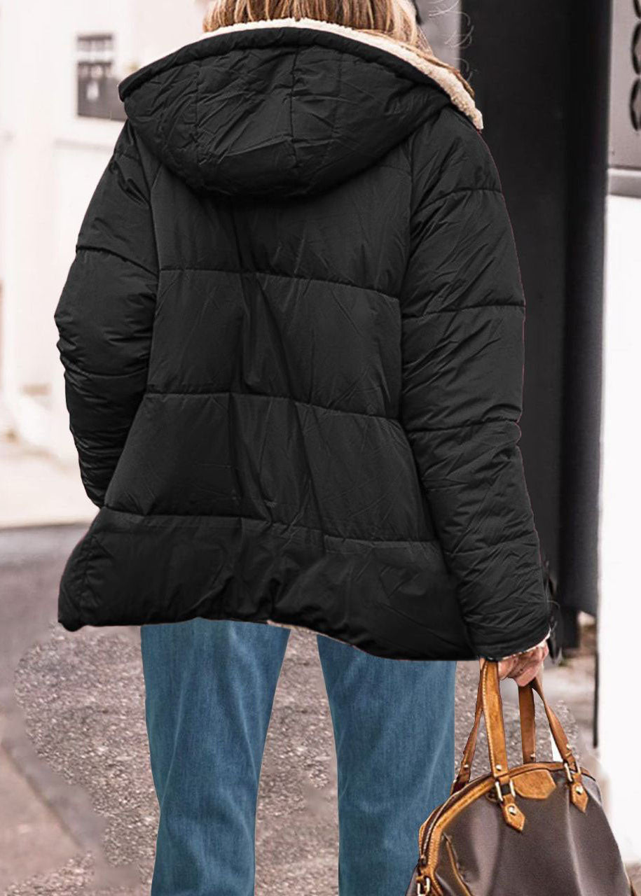 Veste Courte en Coton à Capuche